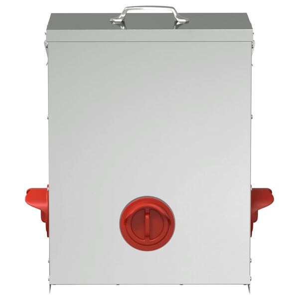 vidaXL H&ouml;nsfodertr&aring;g Silver 32,5 x 20,5 x 43 cm Galvaniserat St&aring;l