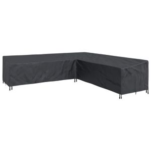 vidaXL M&ouml;bel&ouml;verdrag 325 x 325 x 80 cm 600D Oxford Tyg L-form Svart
