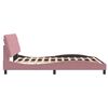vidaXL Bed Frame without Mattress Pink 160x200 cm Velvet