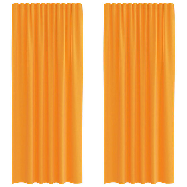 vidaXL Voile gardiner med stångfickor 2 st orange