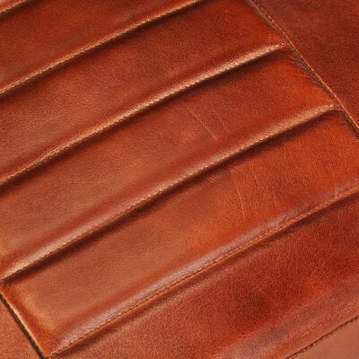 vidaXL Loungefåtölj brun 58,5x64x76 cm äkta läder