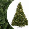 vidaXL Plast Hingad Julgran 270 cm 600 LED-lampor Varmvit