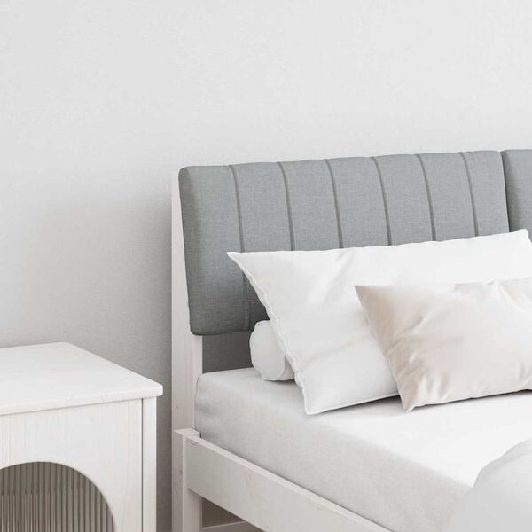 vidaXL Kl&auml;dd s&auml;nggavel Ljusgr&aring; 135 cm Massiv furu