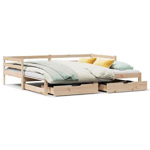vidaXL Dagb&auml;dd utdragbar med l&aring;dor utan madrass 80x200 cm