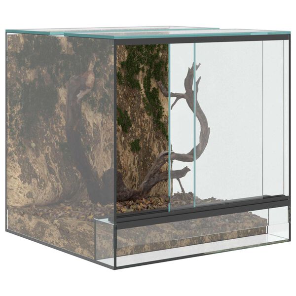 vidaXL Terrarium med lagring Transparent 30 x 30 x 30 cm Glas