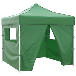 vidaXL Hopf&auml;llbart t&auml;lt 3 x 3 m 4 v&auml;ggar gr&ouml;n
