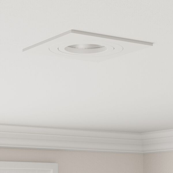 vidaXL Spotlights med strålkastare 6 pcs Vit 9 x 9 x cm Aluminium