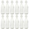 vidaXL Glasflaska med lock 12 st 1 liter