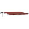 vidaXL Manuell utdragbar markis med LED-lampor 4,5 &times; 3 m