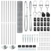 vidaXL St&auml;ngsel med stolpe Silver 1,5 x 10 m St&aring;l