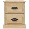 vidaXL Sängbord sonoma-ek 39x39x47,5 cm konstruerat trä