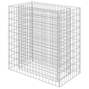 vidaXL Planteringsgabion upph&ouml;jd galvaniserat st&aring;l 90x50x100 cm