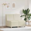 vidaXL Modulsofa utan armst&ouml;d 2 pcs Kr&auml;m 55 x 74 x 82 cm Konstl&auml;der