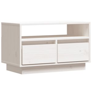 vidaXL Tv-b&auml;nk vit 60x35x37 cm massiv furu