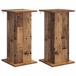 vidaXL V&auml;xtst&auml;ll 2 st Gammalt tr&auml; 30,5 x 30 x 60,5 cm Konstruerat tr&auml;