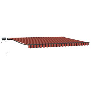 vidaXL Utdragbar markis orange och brun 400 &times; 300 cm Duk och Aluminium