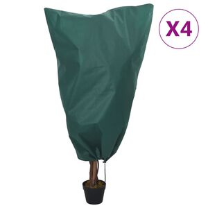 vidaXL Fiberdukar med dragsko 4 st 70 g/m² 0,8x1,2 m