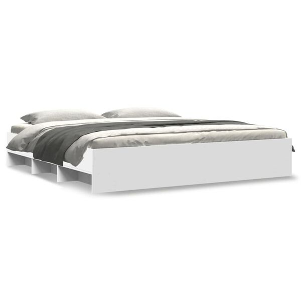 vidaXL S&auml;ngram vit 200x200 cm konstruerat tr&auml;