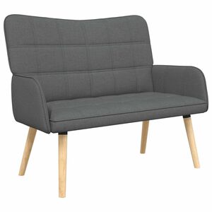 vidaXL Tv&aring;sitssoffa M&ouml;rkgr&aring; 115 x 61 x 87 cm tyg