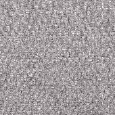 vidaXL Sängram med huvudgavel ljusgrå 100x200 cm tyg