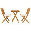 vidaXL Trädgårds Bistro Set 3 pcs Brun massivt akacia