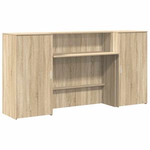 vidaXL Receptionsdisk sonoma-ek 200x50x103,5 cm konstruerat tr&auml;