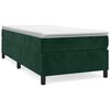 vidaXL Boxspring-s&auml;ngram m&ouml;rkgr&ouml;n 80x200 cm sammet