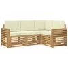 vidaXL Soffgrupper 4 pcs Vit och gr&auml;dde 191 x 132,5 x 73 cm Polyester