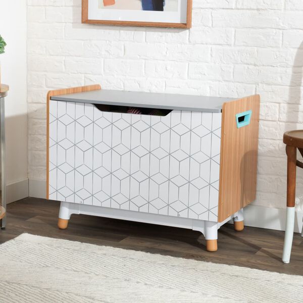 KidKraft Leksaksl&aring;da Mid-Century Modern gr&aring; 73,99x46x55,88 cm