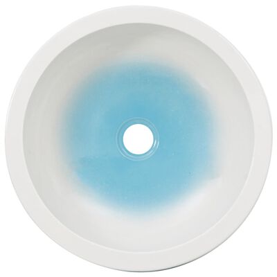 vidaXL Handfat vit och blå rund Φ41x14 cm keramik
