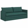 vidaXL Soffa 180cm 2 pcs M&ouml;rkgr&ouml;n Metall
