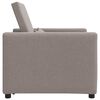 vidaXL Enkel Soffbed Reclining med hjul Taupe 90 x 165 x 87 cm tyg
