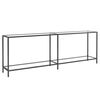vidaXL Konsolbord transparent 220x35x75,5 cm h&auml;rdat glas
