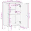 vidaXL Sidoskåp 40x33x75 cm massivt mangoträ