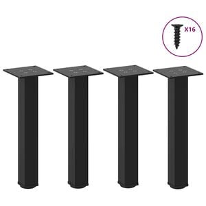 vidaXL Soffbordsben 4 st svarta 30-32 cm st&aring;l