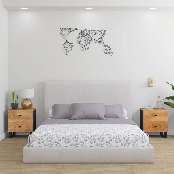 vidaXL Nattduksbord 2 st 40x33x46 cm massivt akaciatr&auml;