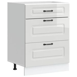 vidaXL K&ouml;ksb&auml;nksk&aring;p "Kalmar" h&ouml;gblank vit parkett