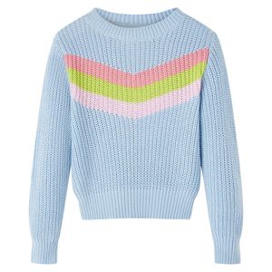Stickad tr&ouml;ja f&ouml;r barn bl&aring; 104