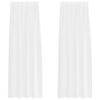 vidaXL Voile Gardin med gardiner 2 pcs Vit 260 x 140 cm Polyester