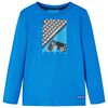 vidaXL T-shirt med l&aring;nga &auml;rmar f&ouml;r barn koboltbl&aring; 128