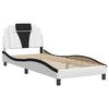 vidaXL Bed Frame "Viana" without Mattress White and Black 80x200 cm Faux Leather