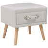 vidaXL S&auml;ngbord vit 40x35x40 cm konstl&auml;der