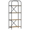 vidaXL Hyllsystem 4 niv&aring;er 60 x 30 x 146 cm Konstruerat tr&auml; Artisan Ek
