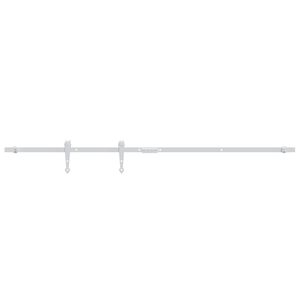 vidaXL Mini skjutd&ouml;rrsbeslag f&ouml;r sk&aring;p kolst&aring;l vit 122 cm
