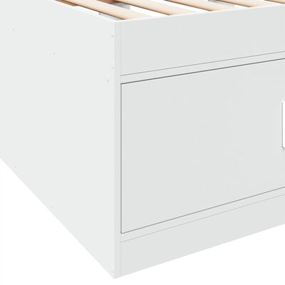 vidaXL Sängram med lådor vit 90x200 cm konstruerat trä