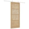 vidaXL Skjutd&ouml;rr Naturlig och vit 86 x 211 cm Massiv furu