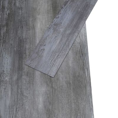 vidaXL Golvbrädor PVC 4,46 m² 3 mm självhäftande glansig grå