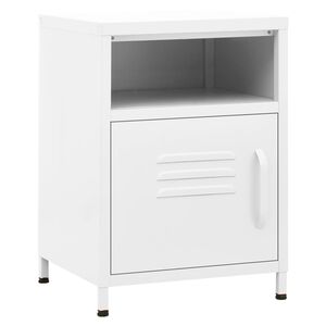 vidaXL S&auml;ngbord vit 35x35x51 cm st&aring;l