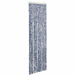 vidaXL Insektsdraperi bl&aring; och vit 56x200 cm chenille