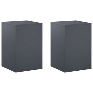 vidaXL V&auml;xtst&auml;ll 2 pcs Antracit 40 x 40 x 60 cm Galvaniserat st&aring;l
